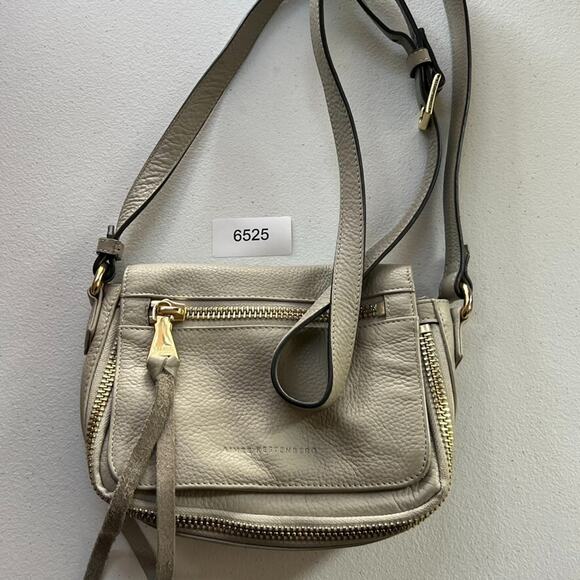 Aimee Kestenberg Purse Elephant Grey Leather Crossbody Zip Me Up - Picture 16 of 16